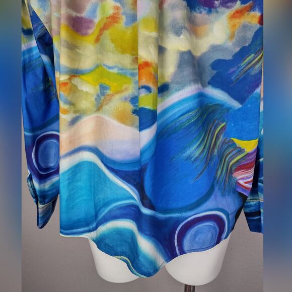 Ulla Johnson Holland Retails $590 Abstract-Print Cotton Wrap Jacket Size 4 - Picture 11 of 16